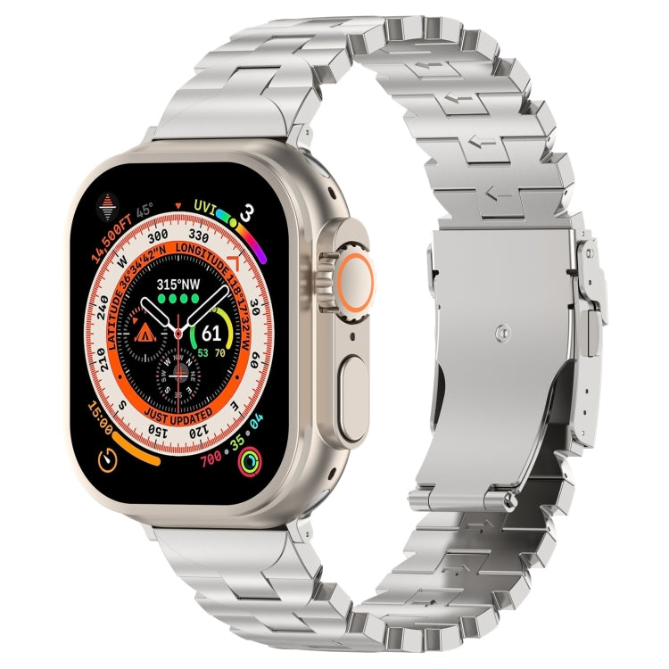 For Apple Watch Ultra 2 49mm Butterfly Type Titanium Steel Watch Band(Silver) by bashfashion