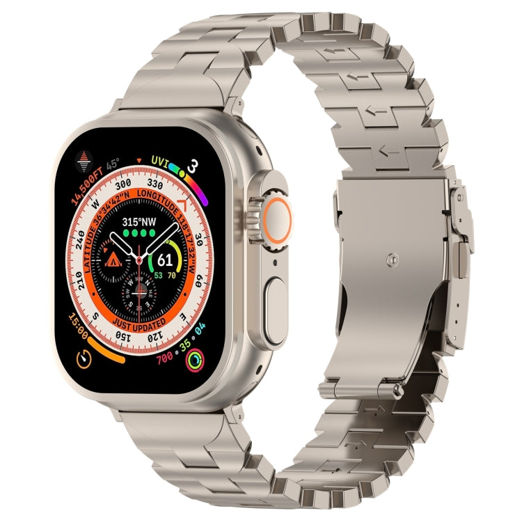 For Apple Watch Ultra 49mm Butterfly Type Titanium Steel Watch Band(Titanium) by bashfashion
