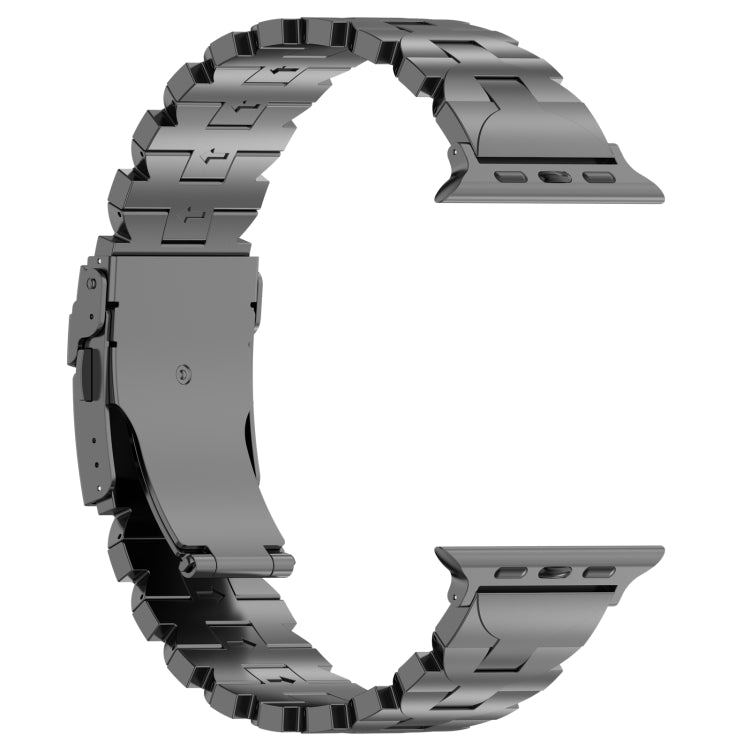 For Apple Watch Series 7 41mm Butterfly Type Titanium Steel Watch Band(Grey) by bashfashion