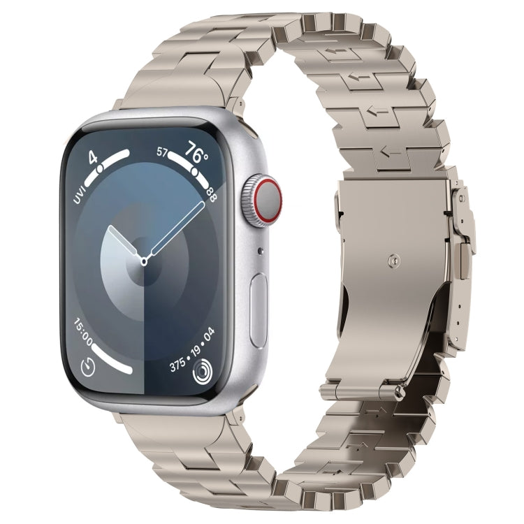 For Apple Watch Series 7 45mm Butterfly Type Titanium Steel Watch Band(Titanium) by bashfashion