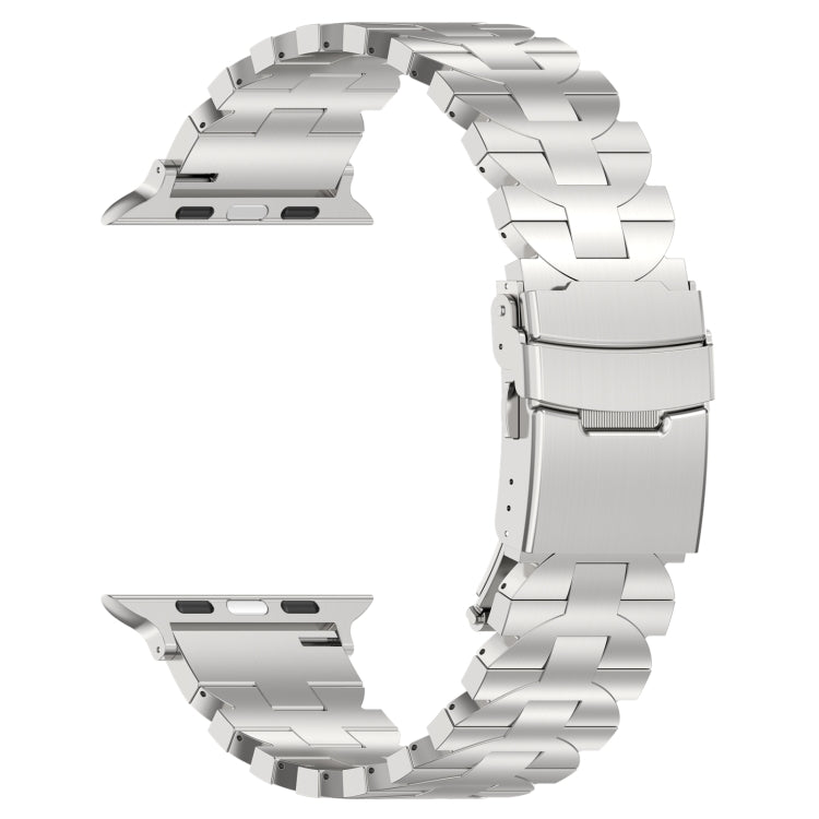 For Apple Watch SE 44mm Butterfly Type Titanium Steel Watch Band(Silver) by bashfashion