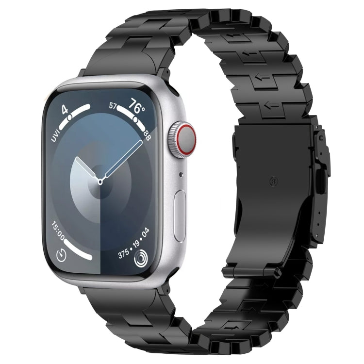 For Apple Watch Series 2 38mm Butterfly Type Titanium Steel Watch Band(Black) by bashfashion