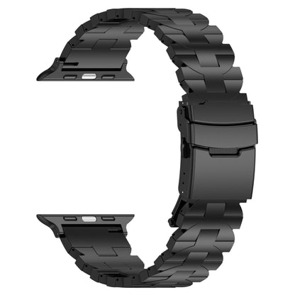 For Apple Watch Series 2 38mm Butterfly Type Titanium Steel Watch Band(Black) by bashfashion