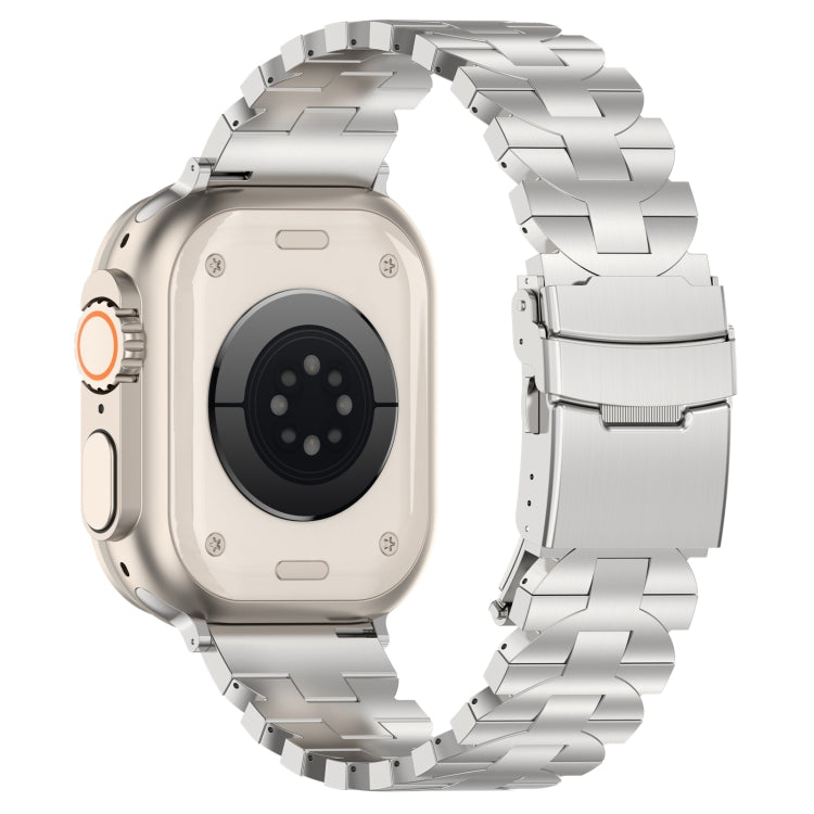 For Apple Watch 42mm Butterfly Type Titanium Steel Watch Band(Silver) by bashfashion