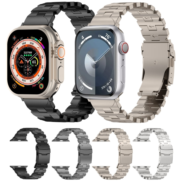 For Apple Watch 42mm Butterfly Type Titanium Steel Watch Band(Silver) by bashfashion