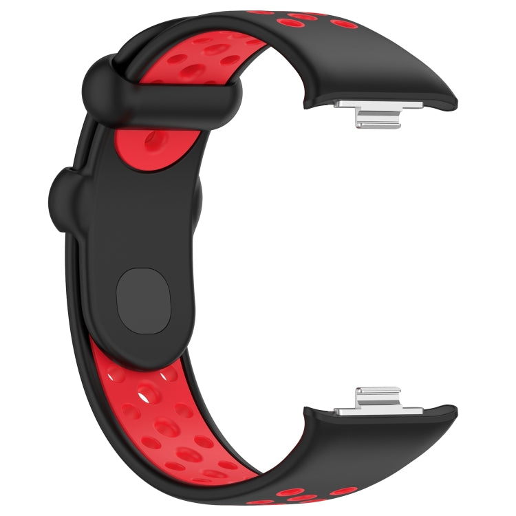 For Redmi Watch 4 Two Color Silicone Sports Watch Band(Black Red) by bashfashion