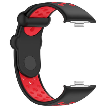 For Redmi Watch 4 Two Color Silicone Sports Watch Band(Black Red) by bashfashion