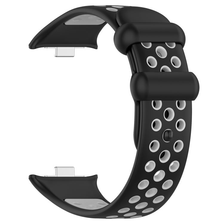 For Redmi Watch 4 Two Color Silicone Sports Watch Band(Black Grey) by bashfashion