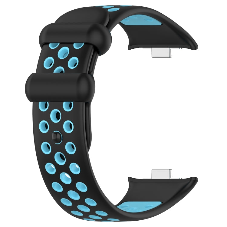 For Redmi Watch 4 Two Color Silicone Sports Watch Band(Black Blue) by bashfashion