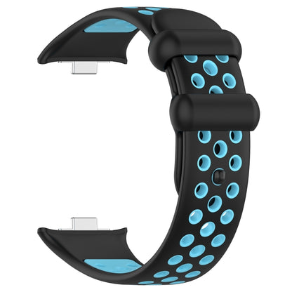 For Redmi Watch 4 Two Color Silicone Sports Watch Band(Black Blue) by bashfashion