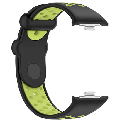 For Redmi Watch 4 Two Color Silicone Sports Watch Band(Black Lime) by bashfashion