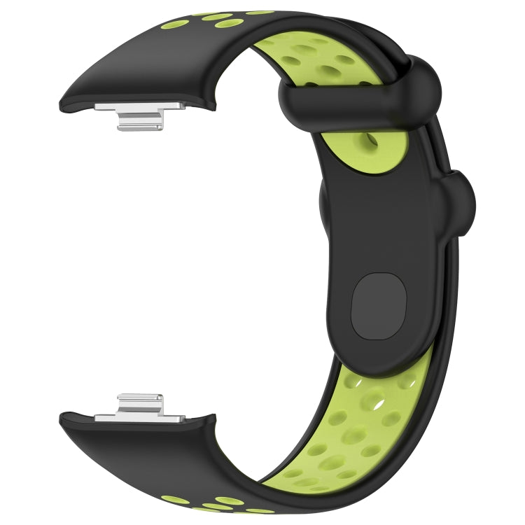 For Redmi Watch 4 Two Color Silicone Sports Watch Band(Black Lime) by bashfashion