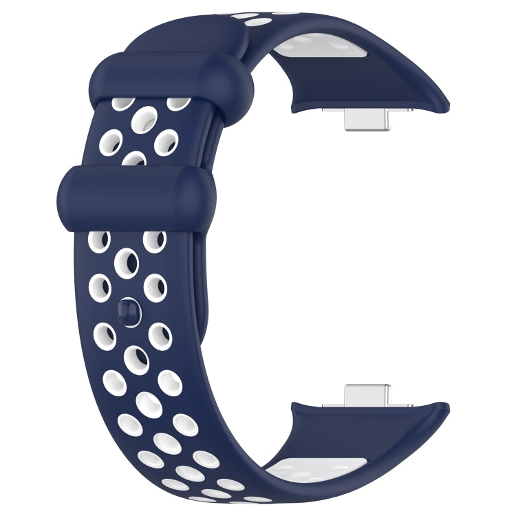 For Redmi Watch 4 Two Color Silicone Sports Watch Band(Midnight Blue White) by bashfashion