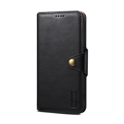For iPhone 14 Denior Cowhide Texture Wallet Style Leather Phone Case(Black) by Denior