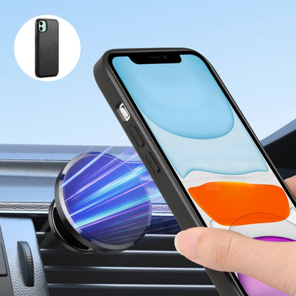 For iPhone 11 Denior Cowhide Texture Leather MagSafe Detachable Wallet Phone Case(Black) by Denior