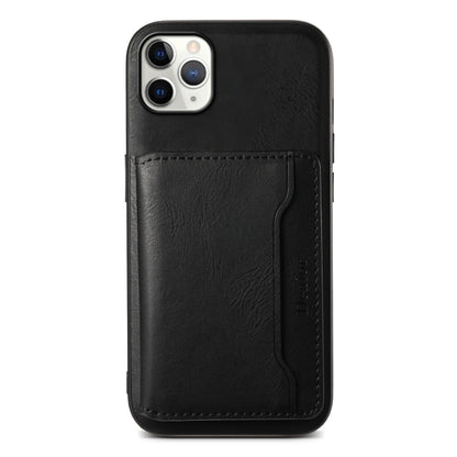 For iPhone 11 Pro Max Denior Cowhide Texture Leather MagSafe Detachable Wallet Phone Case(Black) by Denior