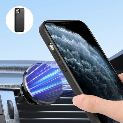 For iPhone 11 Pro Max Denior Cowhide Texture Leather MagSafe Detachable Wallet Phone Case(Black) by Denior