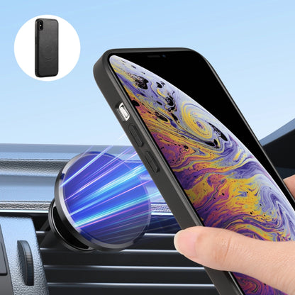 For iPhone XS Max Denior Cowhide Texture Leather MagSafe Detachable Wallet Phone Case(Black) by Denior