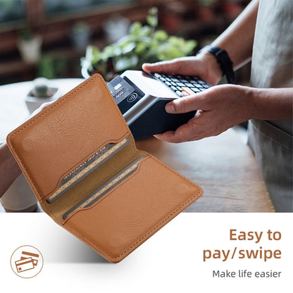 For iPhone 16 Pro Denior Cowhide Texture Leather MagSafe Detachable Wallet Phone Case(Khaki) by Denior