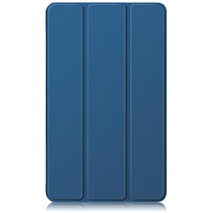 For Samsung Galaxy Tab A11 / A9 Acrylic 3-folding Solid Color Smart Leather Tablet Case(Blue) by bashfashion