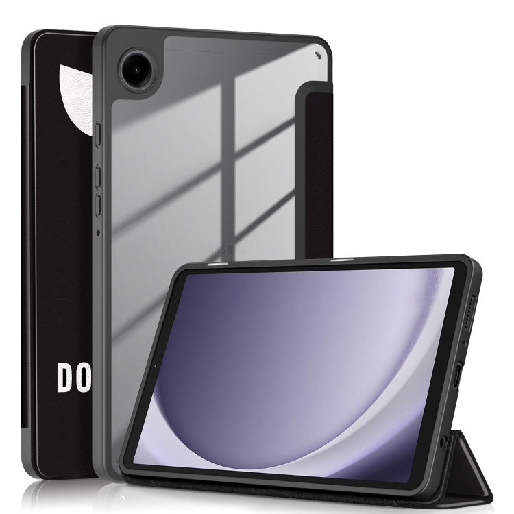 For Samsung Galaxy Tab A11 / A9 Acrylic 3-folding Painted Leather Tablet Case(Big Eyes ME) by bashfashion