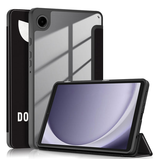 For Samsung Galaxy Tab A11 / A9 Acrylic 3-folding Painted Leather Tablet Case(Big Eyes ME) by bashfashion