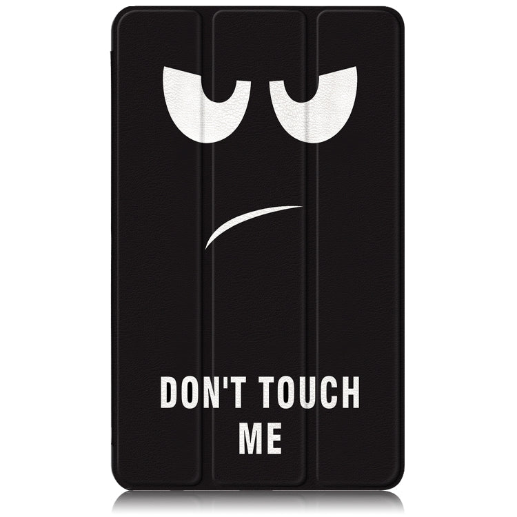 For Samsung Galaxy Tab A11 / A9 Acrylic 3-folding Painted Leather Tablet Case(Big Eyes ME) by bashfashion