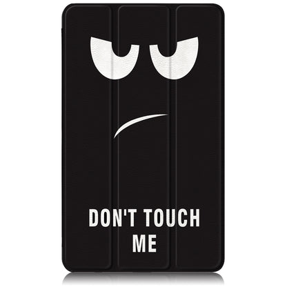 For Samsung Galaxy Tab A11 / A9 Acrylic 3-folding Painted Leather Tablet Case(Big Eyes ME) by bashfashion