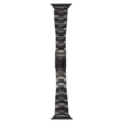 For Apple Watch Ultra 2 49mm Three-Bead Stainless Steel Watch Band(Black) by bashfashion