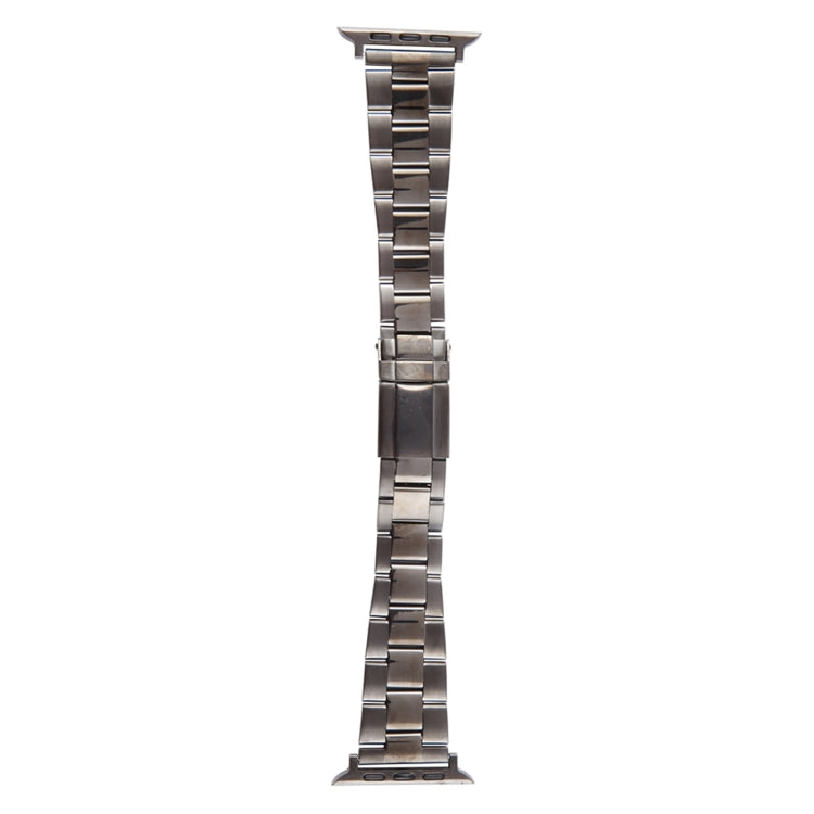 For Apple Watch Ultra 2 49mm Three-Bead Stainless Steel Watch Band(Gun Color) by bashfashion