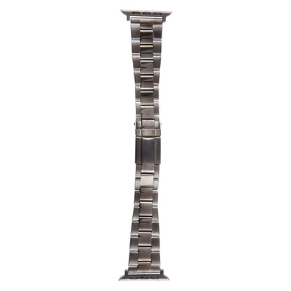 For Apple Watch Ultra 2 49mm Three-Bead Stainless Steel Watch Band(Gun Color) by bashfashion