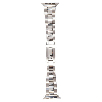 For Apple Watch Ultra 2 49mm Three-Bead Stainless Steel Watch Band(Silver) by bashfashion