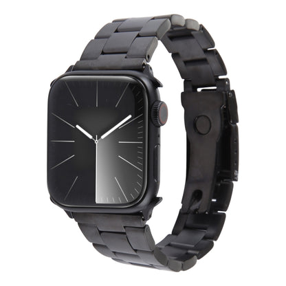 For Apple Watch Ultra 49mm Three-Bead Stainless Steel Watch Band(Black) by bashfashion