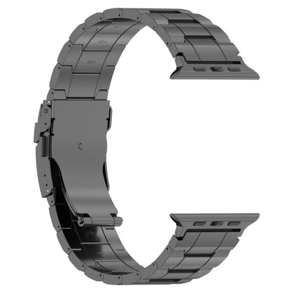 For Apple Watch Series 6 40mm Safety Buckle Trapezoid Titanium Steel Watch Band(Grey) by bashfashion
