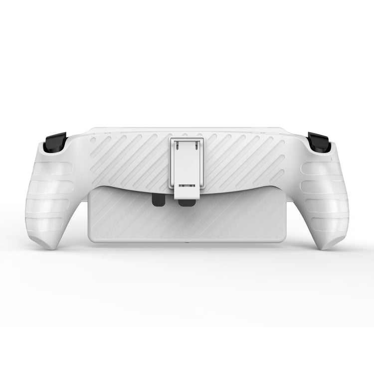For Sony PlayStation Portal TPU Stripe Game Console Case with Holder(White) by bashfashion