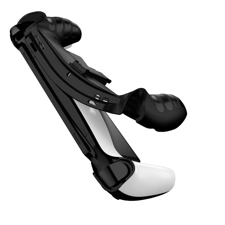 For Sony PlayStation Portal TPU Stripe Game Console Case with Holder(White) by bashfashion