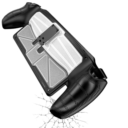 For Sony PlayStation Portal TPU + PC Game Console Protective Case with Holder(Black) by bashfashion