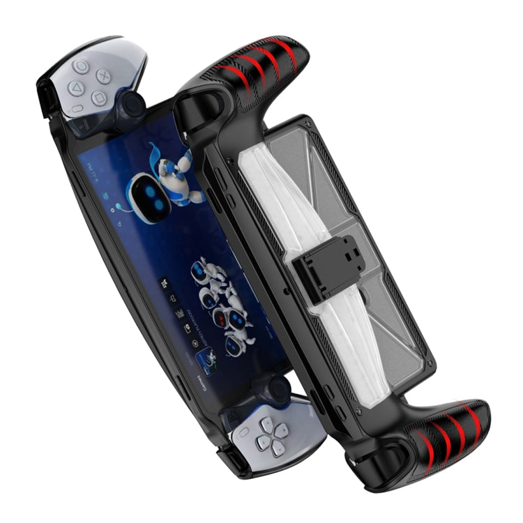 For Sony PlayStation Portal TPU + PC Game Console Protective Case with Holder(White) by bashfashion