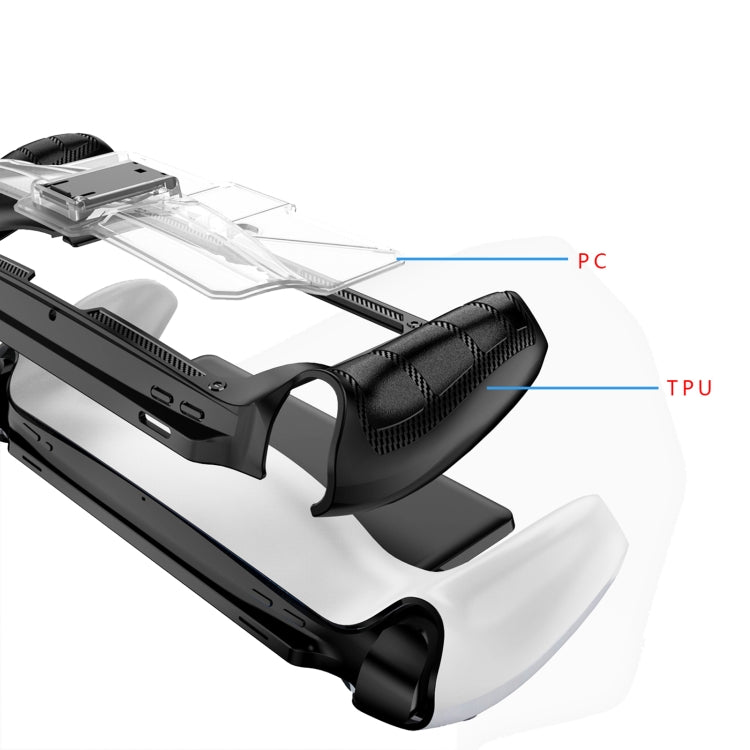 For Sony PlayStation Portal TPU + PC Game Console Protective Case with Holder(White) by bashfashion