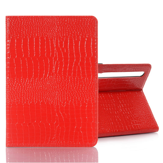 For Samsung Galaxy Tab S9 FE Crocodile Texture Leather Tablet Case(Red) by bashfashion