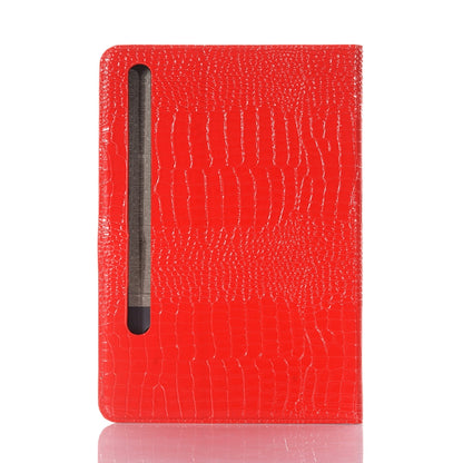 For Samsung Galaxy Tab S9 FE Crocodile Texture Leather Tablet Case(Red) by bashfashion