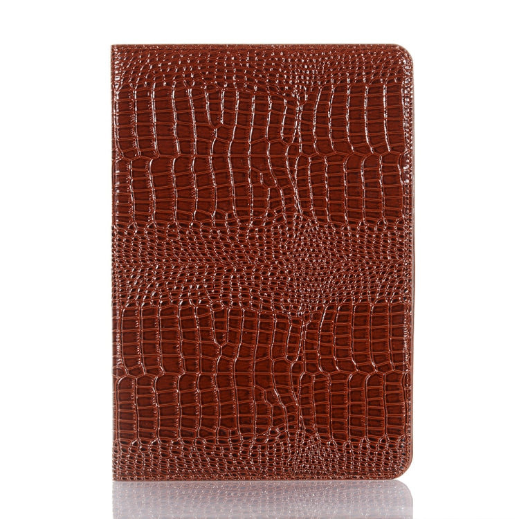 For Samsung Galaxy Tab S9 FE Crocodile Texture Leather Tablet Case(Brown) by bashfashion