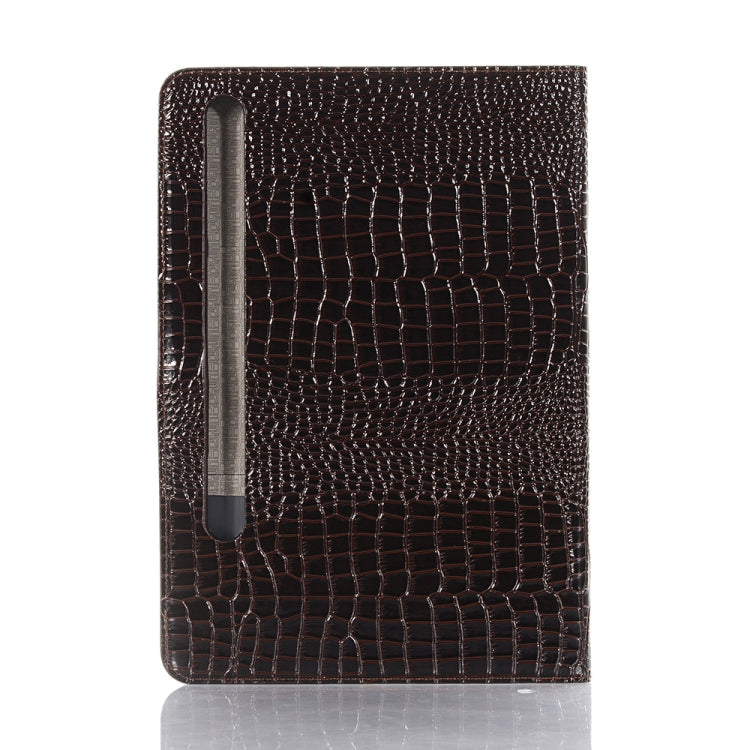 For Samsung Galaxy Tab S9 FE Crocodile Texture Leather Tablet Case(Black) by bashfashion