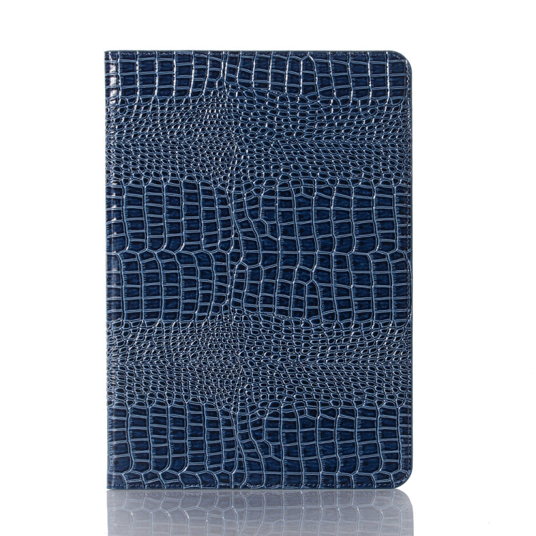For Samsung Galaxy Tab S9 FE Crocodile Texture Leather Tablet Case(Blue) by bashfashion