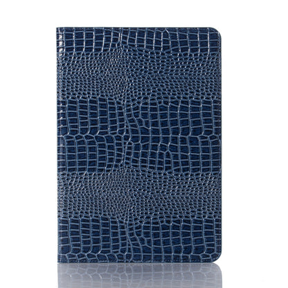 For Samsung Galaxy Tab S9 FE Crocodile Texture Leather Tablet Case(Blue) by bashfashion