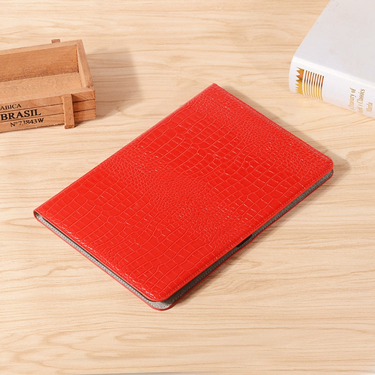 For Samsung Galaxy Tab S9 Crocodile Texture Leather Tablet Case(Red) by bashfashion