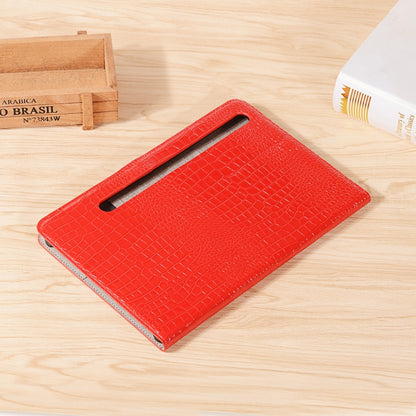 For Samsung Galaxy Tab S9 Crocodile Texture Leather Tablet Case(Red) by bashfashion