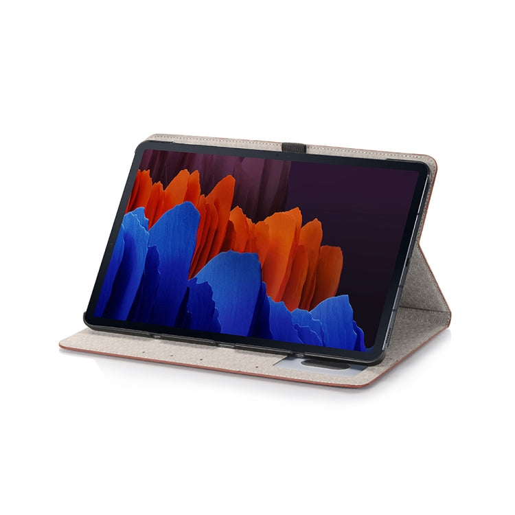 For Samsung Galaxy Tab S9 Crocodile Texture Leather Tablet Case(Brown) by bashfashion