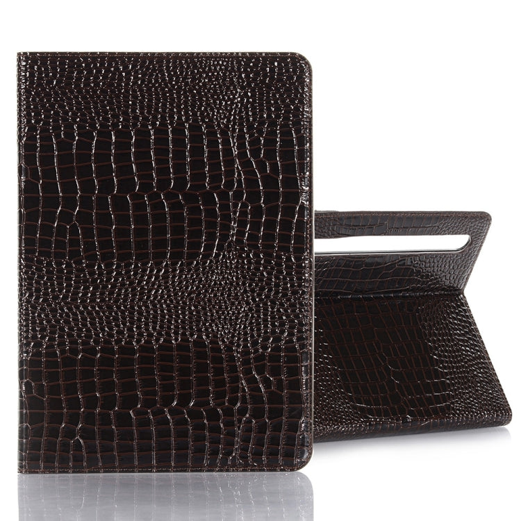 For Samsung Galaxy Tab S9 Crocodile Texture Leather Tablet Case(Black) by bashfashion