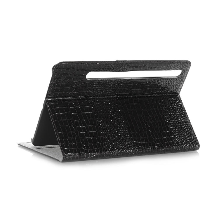 For Samsung Galaxy Tab S9 Crocodile Texture Leather Tablet Case(Black) by bashfashion